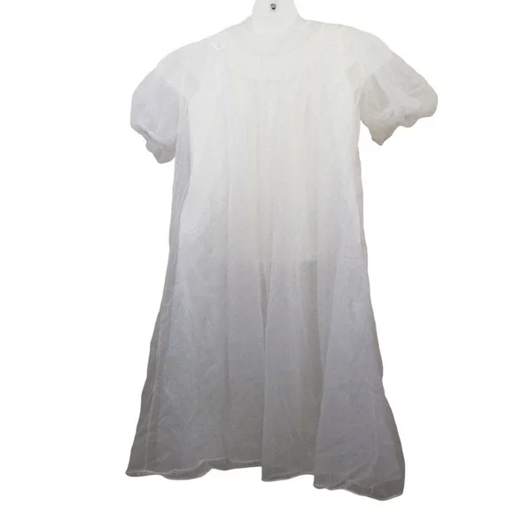 Peignoir M Nightgown Robe Set Negligee Sheer‎ Chiffon Lingerie Fairie Princess - Picture 2 of 12